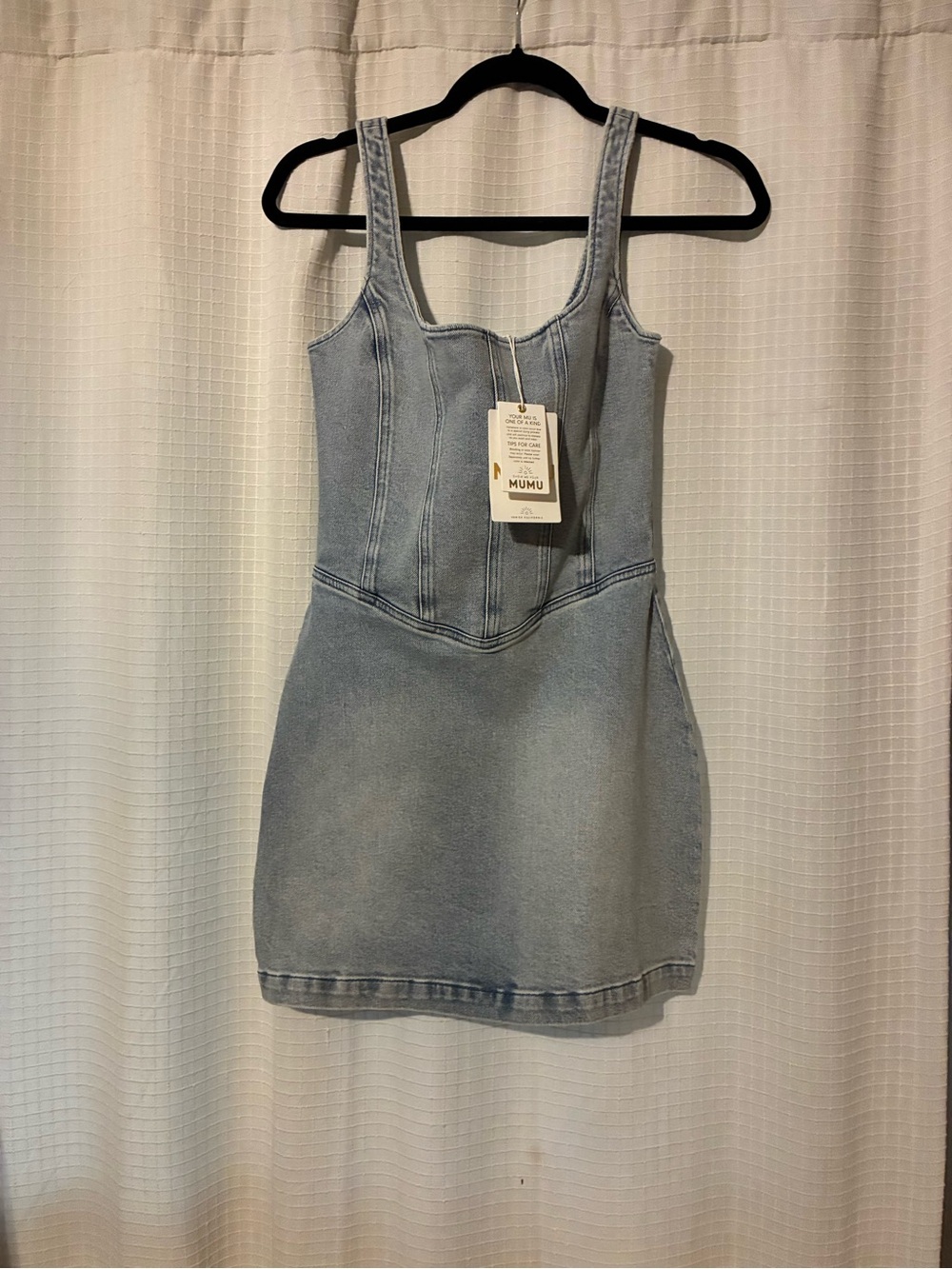 Show Me Your MuMu Light Blue Denim Mini Dress